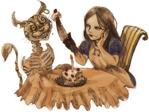 Алиса в стране кошмаров рисунки