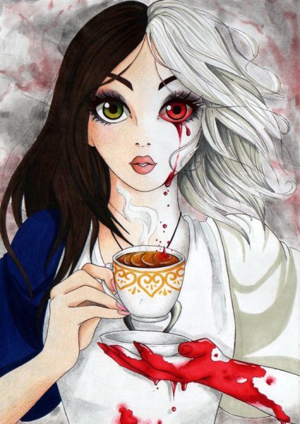 Алиса в стране чудес тим Бертон арт