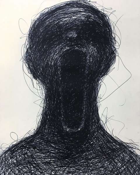 Рисунки страшные и депрессивные