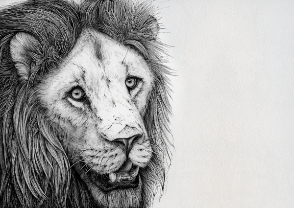 Рычащий Лев вышивка