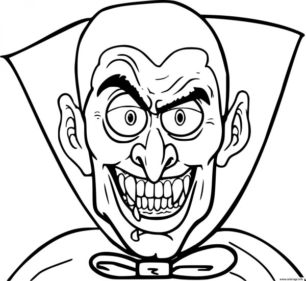 Раскраска вампир Дракула