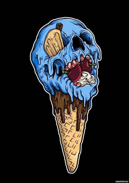 Мороженое череп