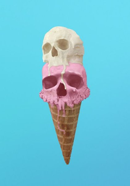 Мороженое в виде черепа