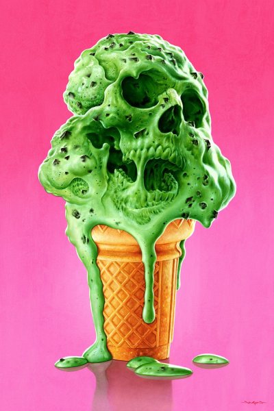 Мороженое в виде черепов