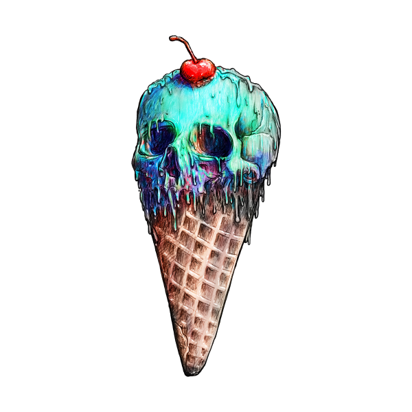 Тату мороженое эскиз