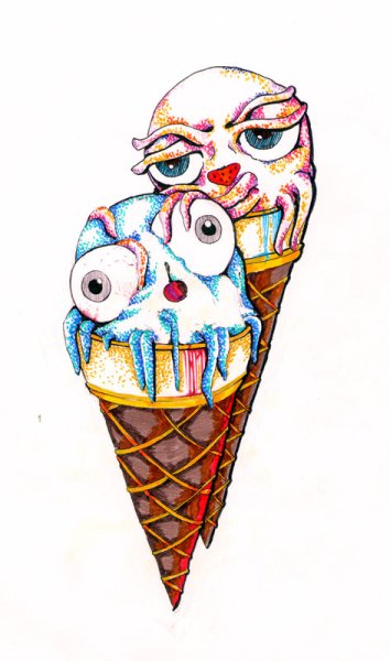 Мороженое с глазами