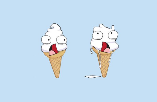 Смешное мороженое рисунок
