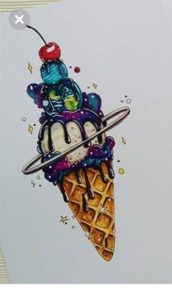 Тату мороженое в космосе