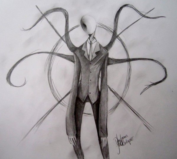 Слендермен арт страшный