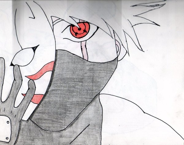 Какаси для срисовки карандашом маске