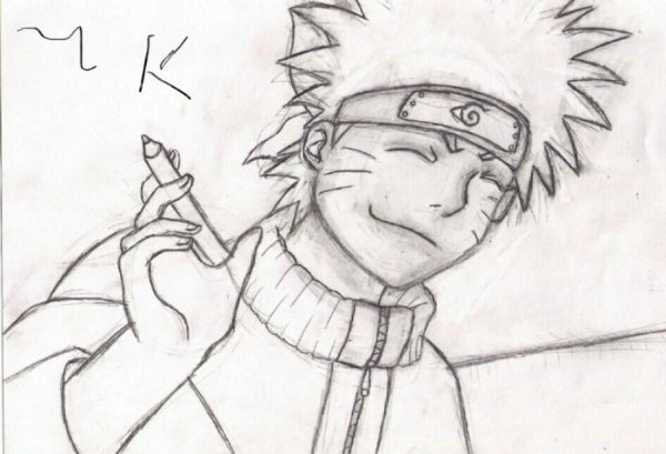 Наруто карандашом легкий