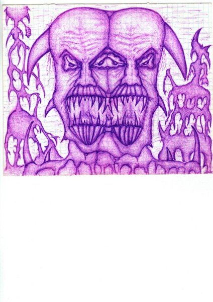 Страшные рисунки ручкой в тетради