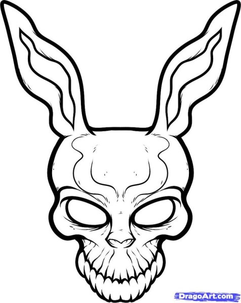 Эскиз маски кролика