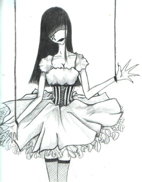 Аннабель рисунок хоррор