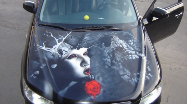 Аэрография на капоте