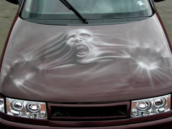 3д аэрография на капот