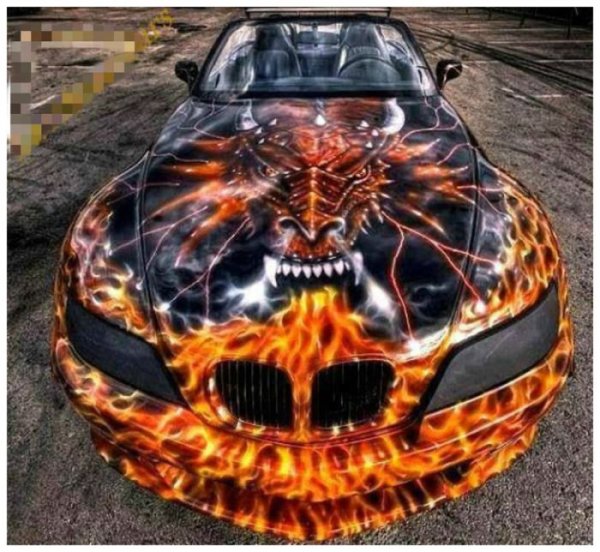 Аэрография на машине