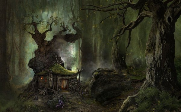 Хижина лесника концепт арт