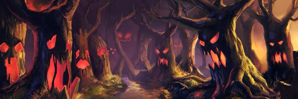 Страшный лес Хэллоуин