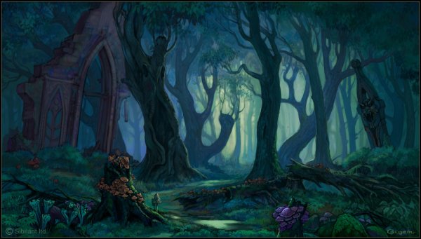 Страшный лес мультяшный