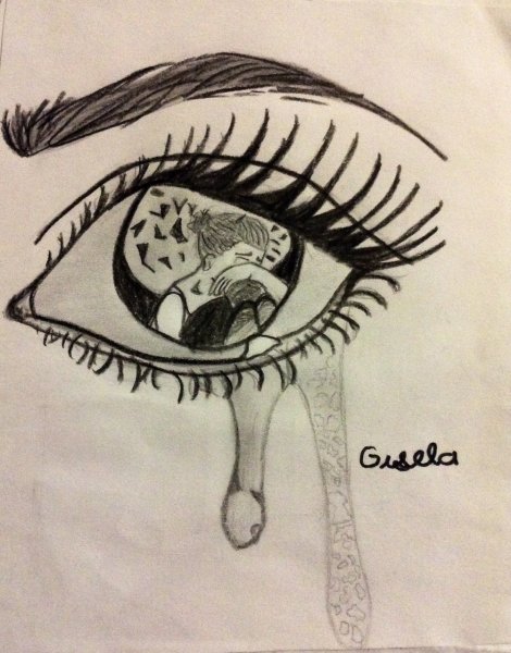 Рисунки для срисовки грустные