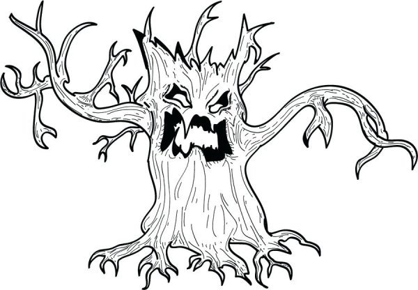 Страшные деревья Хэллоуин