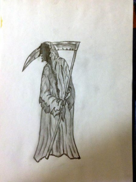 Раскраска смерть с косой