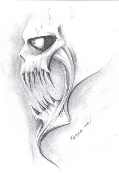 Арты карандашом страшные