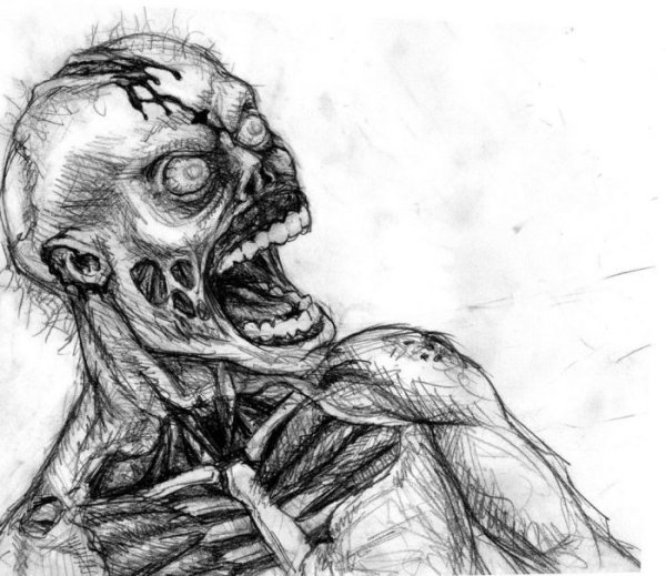 Жуткие существа карандашом