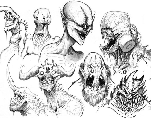 Мифические существа зарисовки