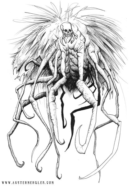 Жуткие существа карандашом