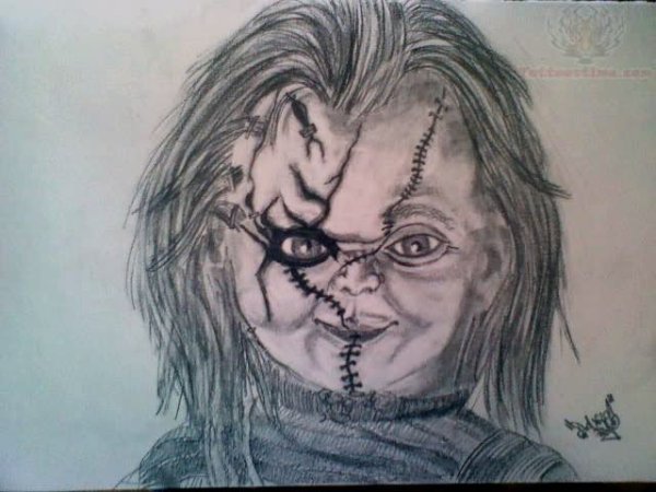 Чаки и Тиффани раскраска