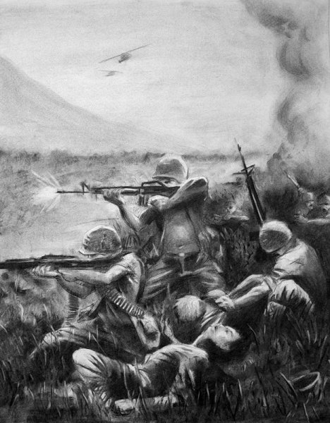 Нарисовать разрушенный город