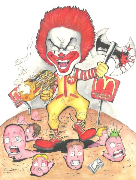 Клоун Рональд Макдональд злой