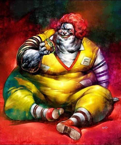 Клоун Рональд Макдональд злой