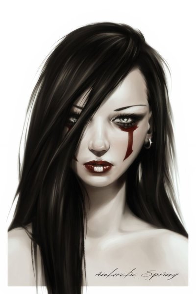 Злая девушка арт