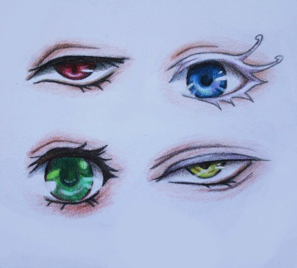 Аниме глаза для срисовки карандашом