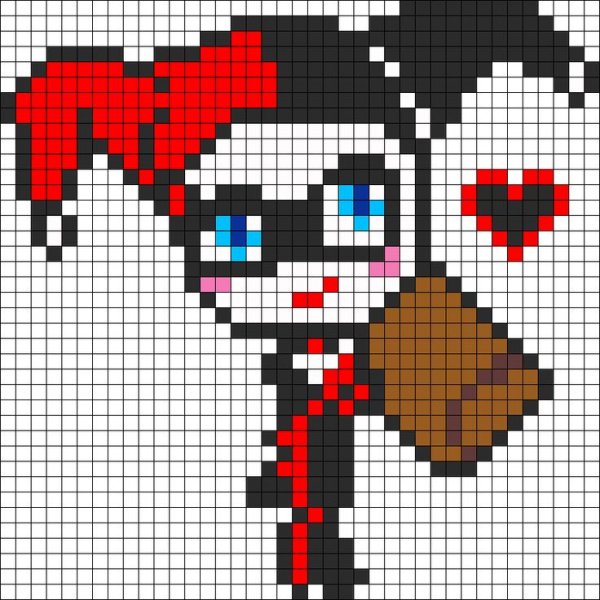 Харли Квинн по клеточкам