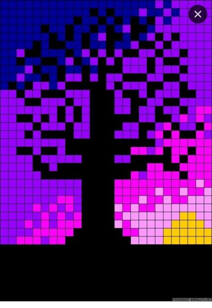 Рисование по клеточкам цветные