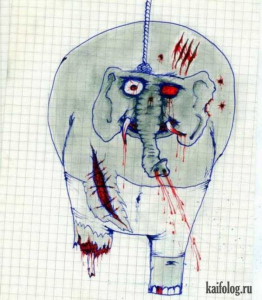 Рисунки в клетку страшные рисунки