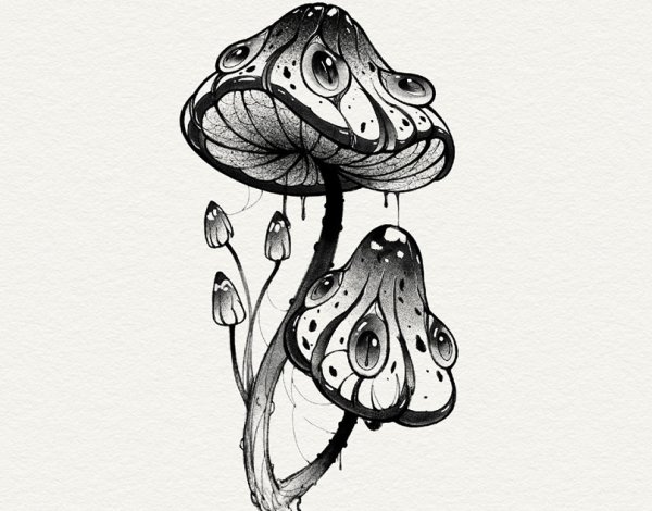 Грибы эскиз