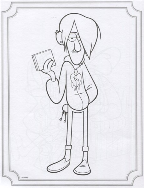 Раскраска Гравити Фолз Билл шифр