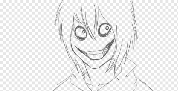 Джефф убийца аниме карандашом