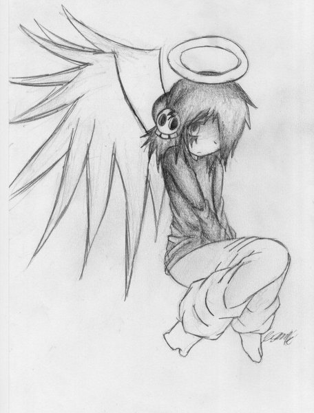Аниме карандашом грустные