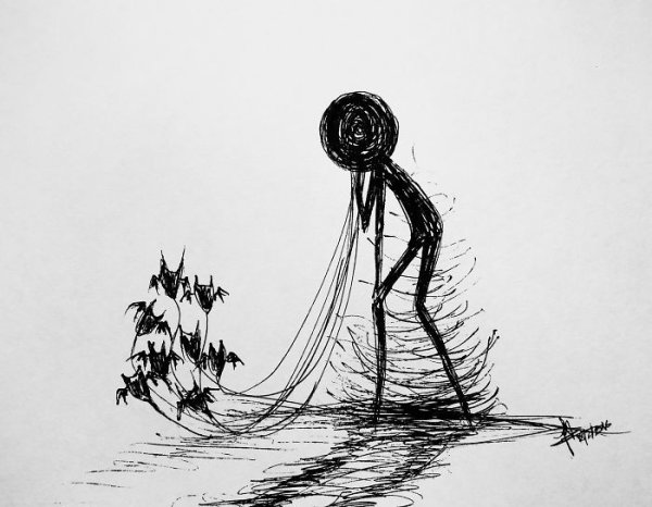 Грустные рисунки