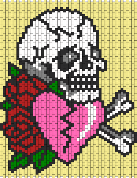 Рисование по клеточкам череп