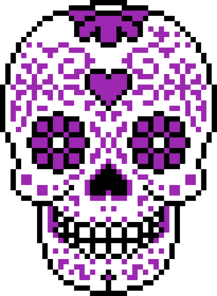 Череп из клеточек