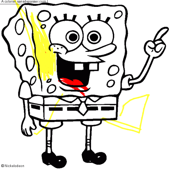 Спанч Боб раскраска