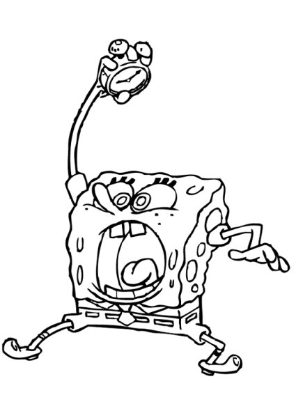 Раскраски страшный Спанч Боб