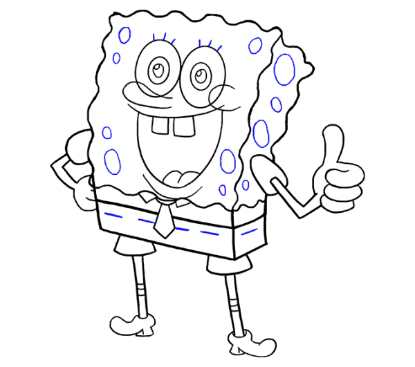 Губка Боб срисовать